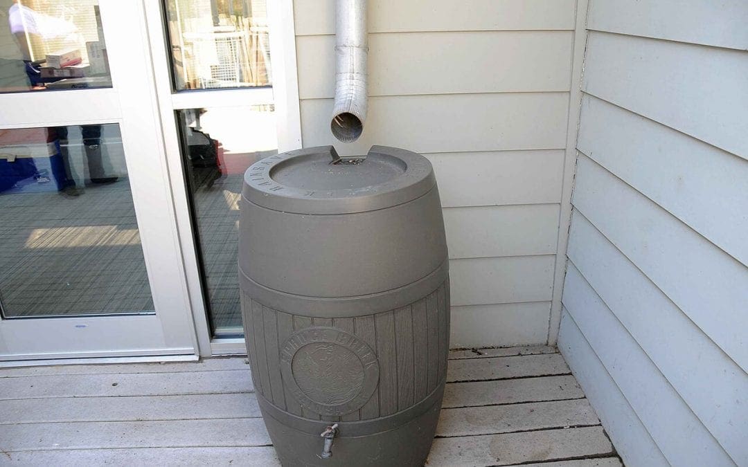 save water at home by using a rain barrel